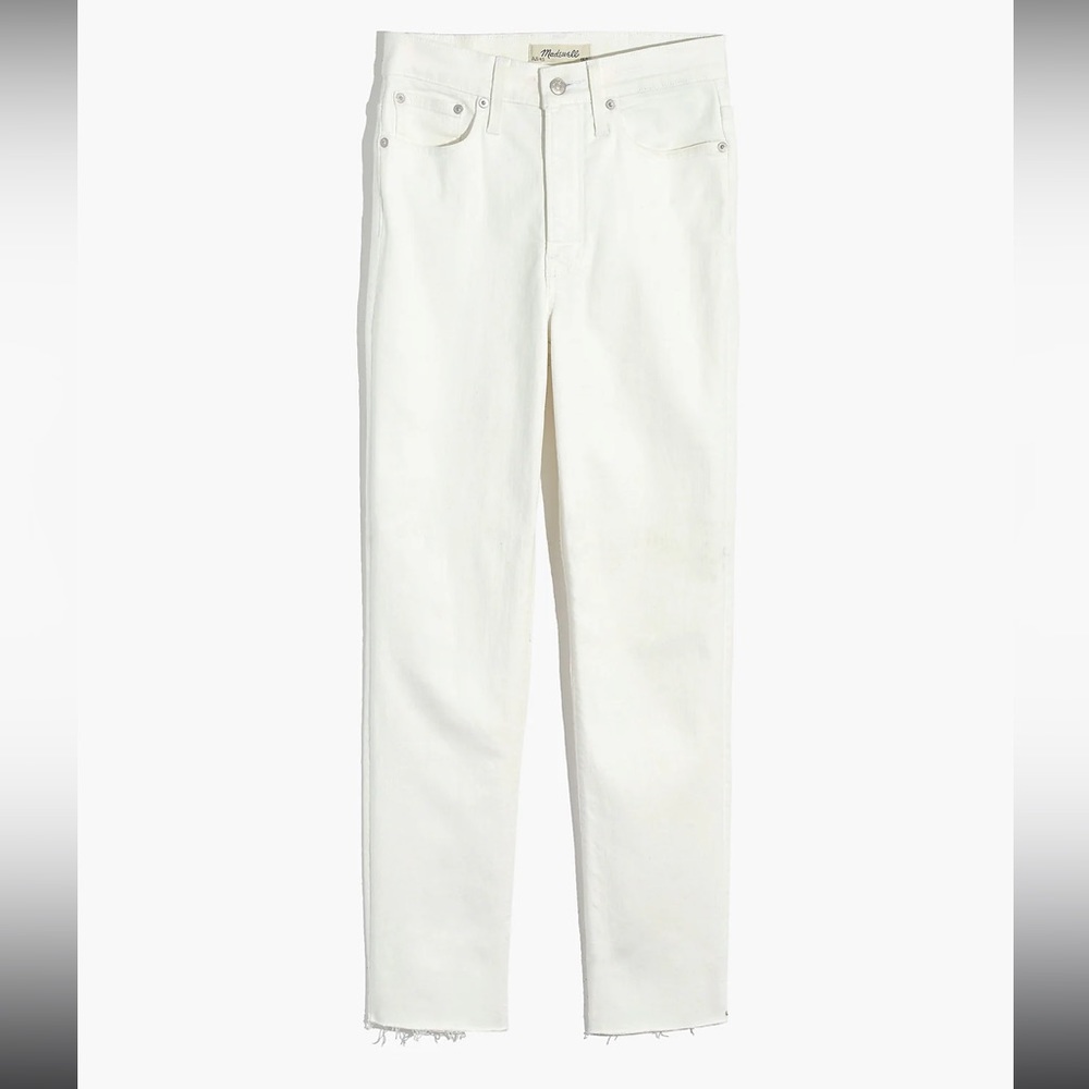 Madewell The Perfect Vintage Jean in Tile White: Raw-Hem Edition